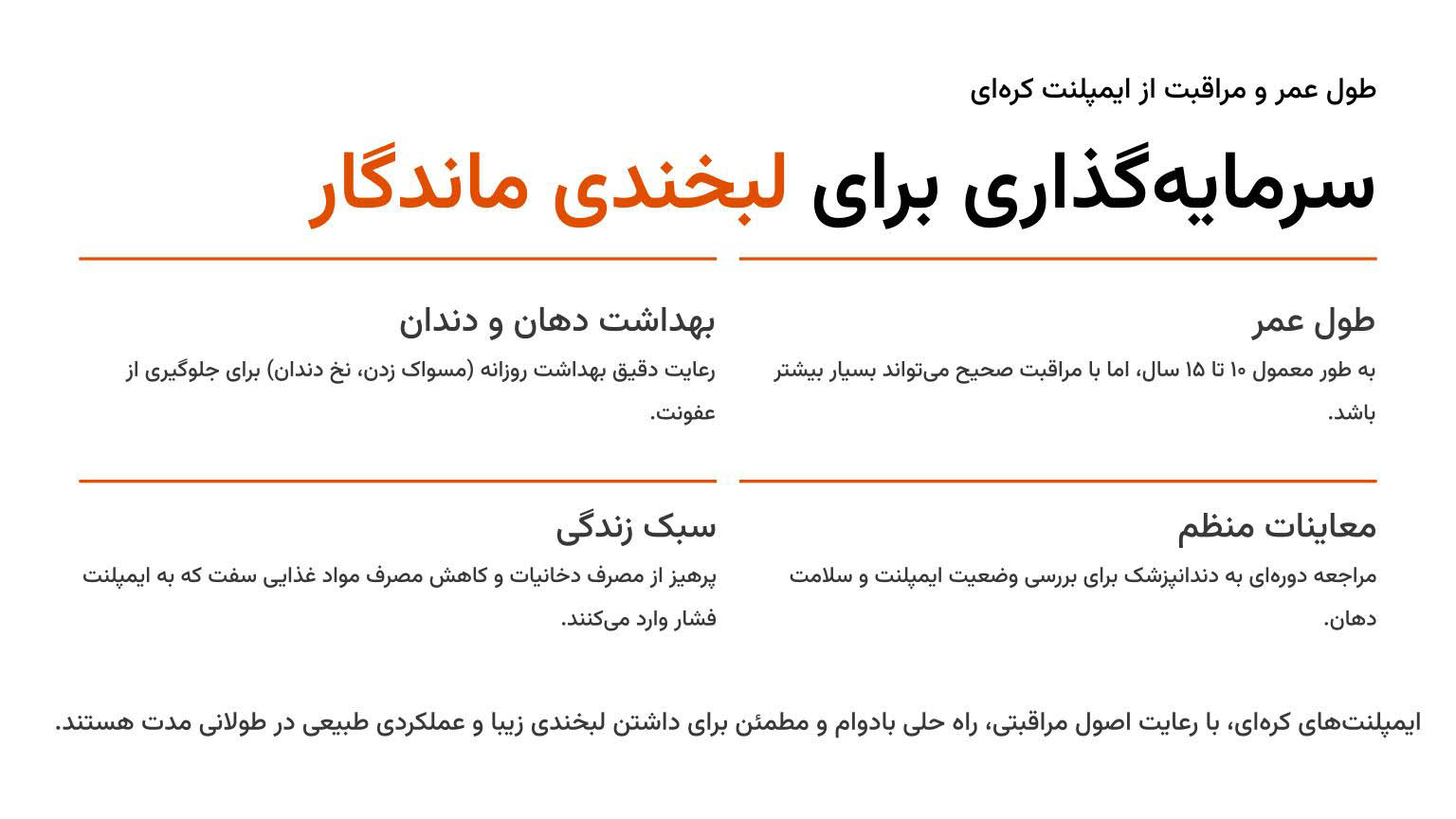 عمر ایمپلنت کرهای چقدر است؟